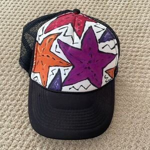 Hand Painted Star Fish Trucker Hat